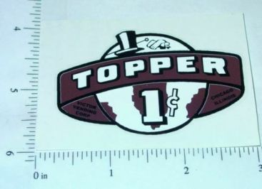 One Cent Brown Topper Vending Machine Sticker Main Image