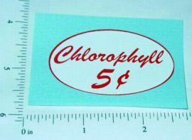 5c Chlorophyll Oval Vending Machine Sticker