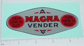 Magna Vender Silver Graphic Replacement Vending Machine Sticker