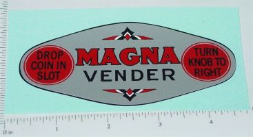 Magna Vender Silver Graphic Replacement Vending Machine Sticker Main Image