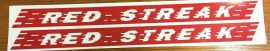 Pair Red Streak Wagon Pull Toy Replacement Stickers