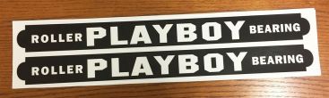 Playboy Roller Bearing Wagon Pull Toy Replacement Sticker Pair WA-004 Main Image