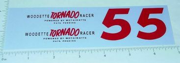 Woodette Tornado Race Car 5 Sticker Set Main Image