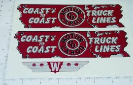 Wyandotte Coast to Coast Truck Lines Sticker Set
