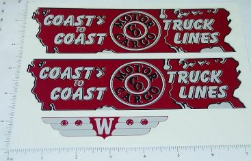 Wyandotte Coast to Coast Truck Lines Sticker Set Main Image