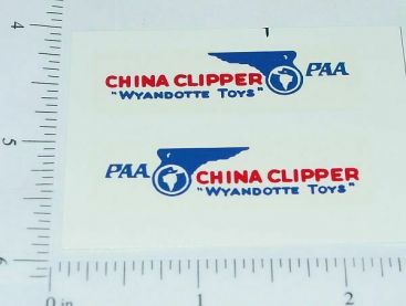 Wyandotte China Clipper Airplane Sticker Set Main Image