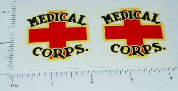 Pair Wyandotte Medical Corps Truck Sticker Set Main Image