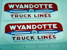 Pair Wyandotte Truck Lines Side Panel Stickers