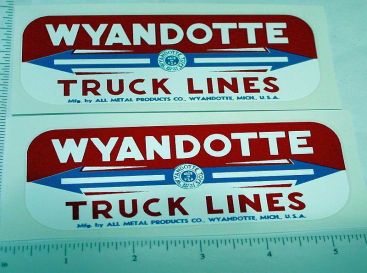 Pair Wyandotte Truck Lines Side Panel Stickers Main Image