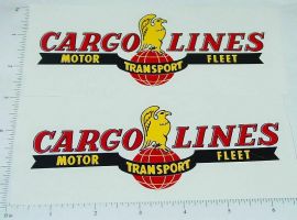 Pair Wyandotte Cargo Lines Semi Trailer Stickers