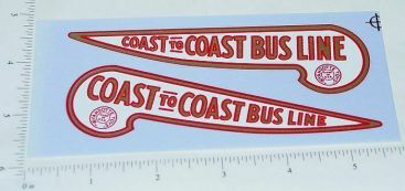Pair Wyandotte Coast To Coast Bus Replacement Stickers Main Image