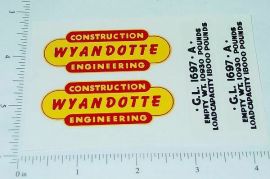 Wyandotte Construction Engineer Truck Sticker Set