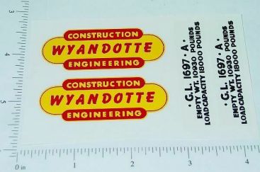 Wyandotte Construction Engineer Truck Sticker Set Main Image