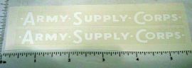 Pair Wyandotte Army Supply Corps Truck Sticker Set