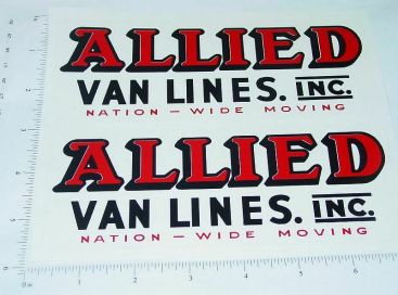 Pair Wyandotte Allied Van Lines Truck Sticker Set Main Image