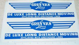 Wyandotte Grey Van Lines (blue) Semi Sticker Pair