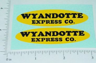 Pair Wyandotte Express Truck Oval Sticker Set Main Image