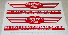 Wyandotte Grey Van Lines (red) Semi Sticker Set