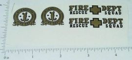 Wyandotte Plastic Fire Chief Car Sticker Set Pair