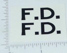 Pair Wyandotte Fire Department Cord Stickers