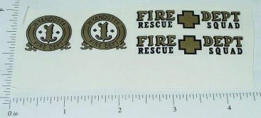 Wyandotte Plastic Fire Chief Car Sticker Set Pair Main Image