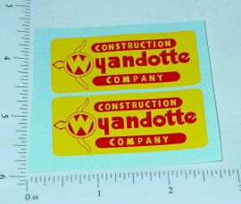 Pair Wyandotte Construction Company Stickers