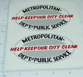 Pair Wyandotte Sanitation Truck Sticker Set