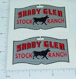 Wyandotte Shady Glen Stock Ranch Sticker Pair