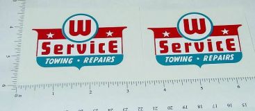 Pair Wyandotte Service Wrecker Tow Truck Stickers Main Image