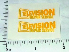 Pair Wyandotte Television Repair Service Stickers