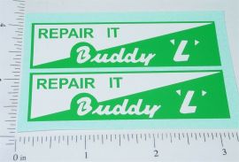 Pair Buddy L Repair It Wrecker Tow Truck Stickers