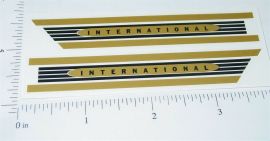 Buddy L Gold International Hood Sticker Pair