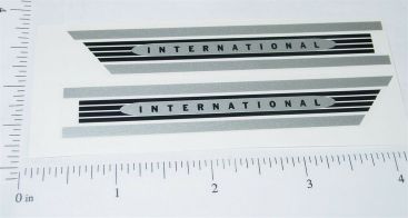 Pair Buddy L Silver International Hood Stickers Main Image