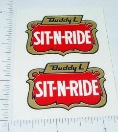 Pair Buddy L Sit N Ride Fire Truck Door Stickers