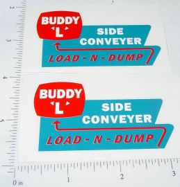 Pair Buddy L Side Conveyer Load & Dump Stickers