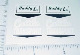 Pair Buddy L Wht/Black Cattle Transport Stickers