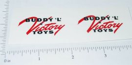 Pair Buddy L Victory Toys Post WWII Stickers