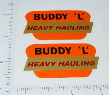 Pair Buddy L Orange Heaving Hauling Stickers Main Image