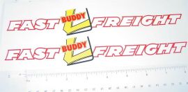 Pair Buddy L Fast Freight Semi Trailer Stickers