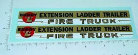 Pair Buddy L Extension Ladder Fire Trailer Stickers