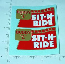 Pair Buddy L Sit N Ride Truck Stickers