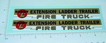 Pair Buddy L Extension Ladder Fire Trailer Stickers Main Image