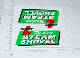 Pair Buddy L Rider Steam Shovel Truck Stickers