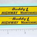 Pair Buddy L Highway Maintenance Sand Loader Stickers Main Image