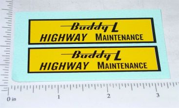 Pair Buddy L Highway Maintenance Sand Loader Stickers Main Image