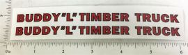 Buddy L Wooden Timber Truck Sticker Pair