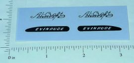 Pair Evinrude Al Craft Toy Boat Motor Sticker Set