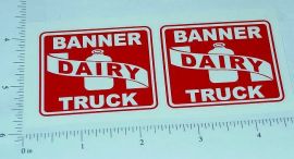 Pair Banner Dairy Truck Replacement Sticker Set