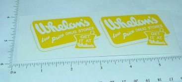 Pair Banner Whelan's Drug Stores Truck Sticker Main Image