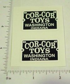 Pair Cor Cor Toys Replacement Logo Stickers